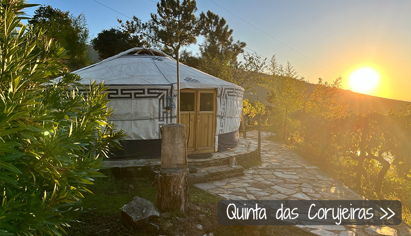 Yurts op camping en glamping Quinta das Corujeiras