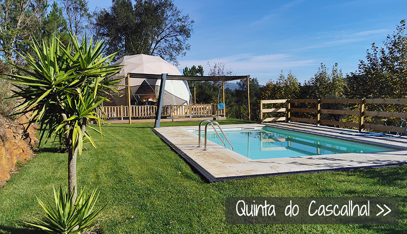 Luxe dome tent met privé-zwembad bij Quinta do Cascalhal