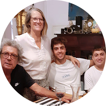 Portret Nuno, Christine, Tom&aacute;s en Duarte