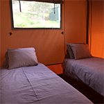 Slaapkamer glamping tent