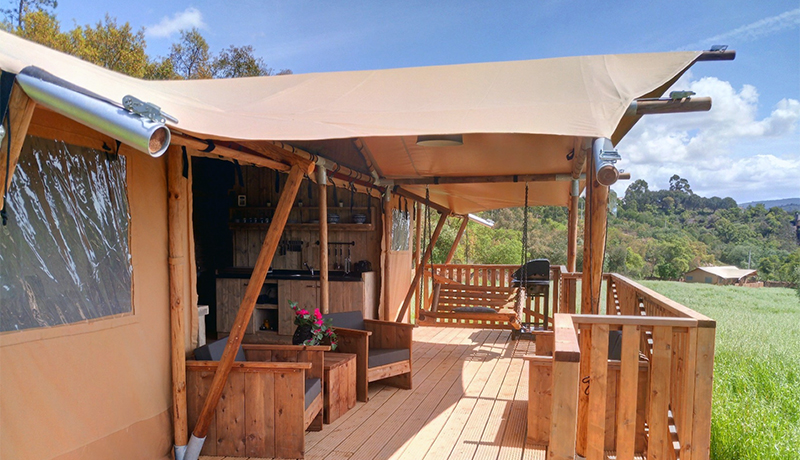 Lodgetent bij Casa da Vinha in de Alentejo