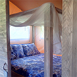 Slaapkamer van de lodgetent