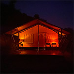 Safari lodge 'by night'