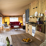 Interieur glamping tent
