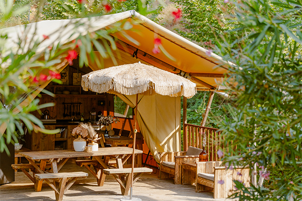 Safaritent interieur