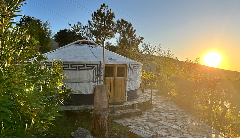 Glamping yurts bij Quinta das Corjeiras