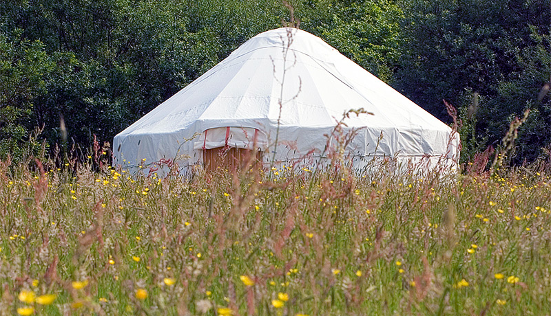 Glamping yurt