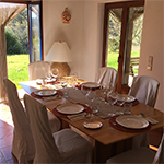 Eetkamer vakantiehuis