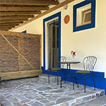 Terras bij appartement Sunny