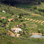 Luchtfoto van de quinta en het landgoed